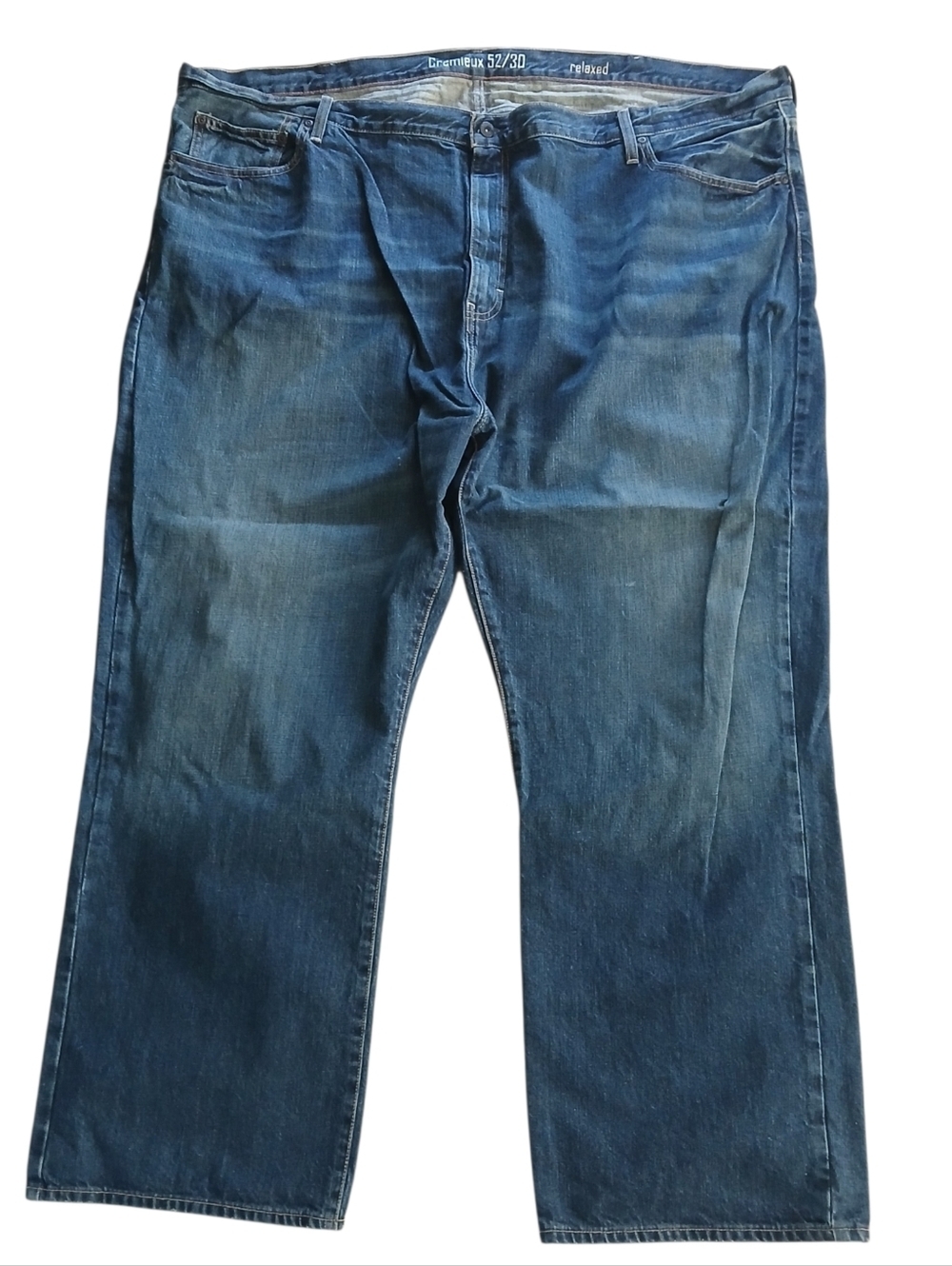 Daniel Cremieux Relaxed Fit Dark Blue Wash Denim Jeans Plus Size 52/30